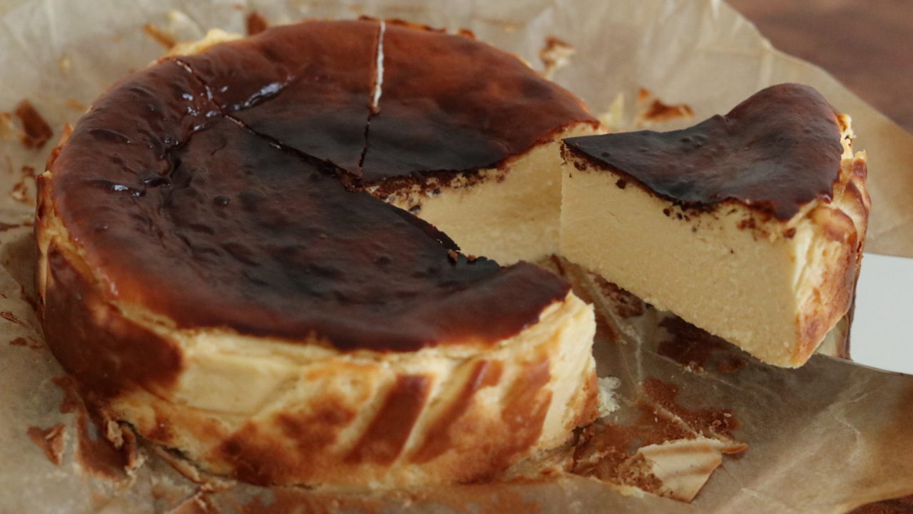 バスクチーズケーキ風なチーズケーキ グルテンフリー の作り方 米粉のレシピ帖